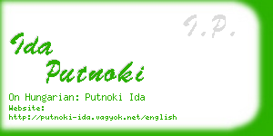 ida putnoki business card